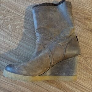 RUDSAK Tan leather Wedge Boots